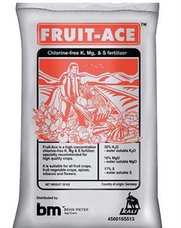 FRUIT ACE – FRUIT K 0-0-30+18S+10MG – PHÂN BÓN CAO CẤP